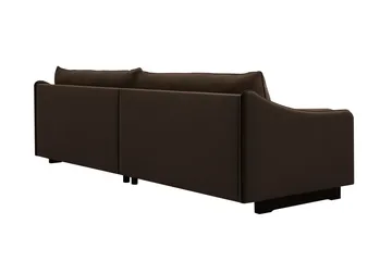 Kimberley Djup 4-sits Soffa i Sammet - Mörkbrun - Möbler - Soffa - Sammetssoffa