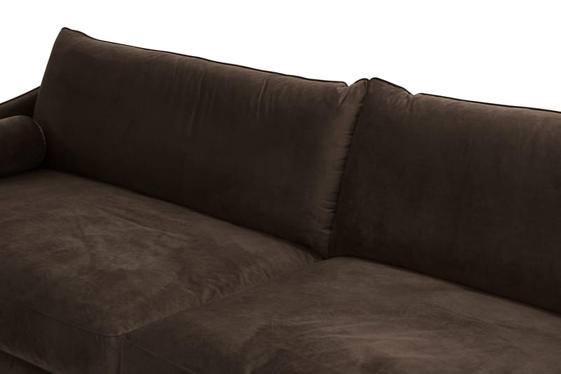 Kimberley Djup 4-sits Soffa i Sammet - Mörkbrun - Möbler - Soffa - Sammetssoffa