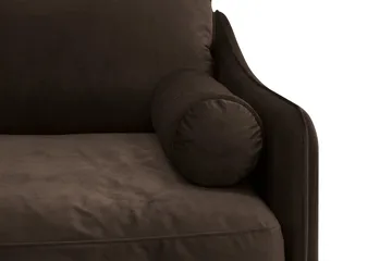 Kimberley Djup 4-sits Soffa i Sammet - Mörkbrun - Möbler - Soffa - Sammetssoffa