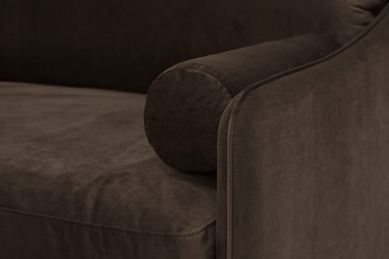 Kimberley Djup 4-sits Soffa i Sammet - Mörkbrun - Möbler - Soffa - Sammetssoffa