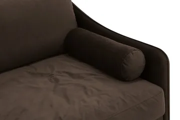 Kimberley Djup 4-sits Soffa i Sammet - Mörkbrun - Möbler - Soffa - Sammetssoffa