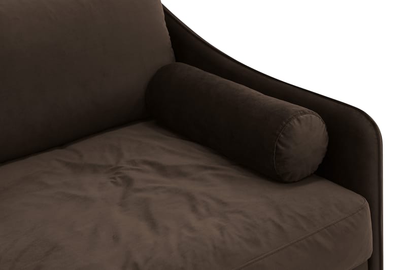 Kimberley Djup 4-sits Soffa i Sammet - Mörkbrun - Möbler - Soffa - Sammetssoffa