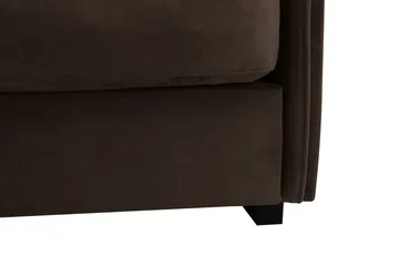 Kimberley Djup 4-sits Soffa i Sammet - Mörkbrun - Möbler - Soffa - Sammetssoffa
