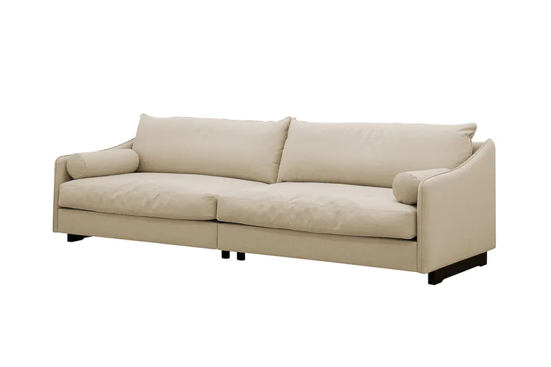 Kimberley Djup 4-sits Soffa i Tyg - Beige - Möbler - Soffa - 4 sits soffa