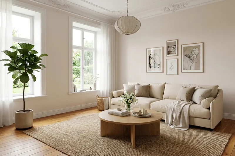 Kimberley Djup 4-sits Soffa i Tyg - Beige - Möbler - Soffa - 4 sits soffa