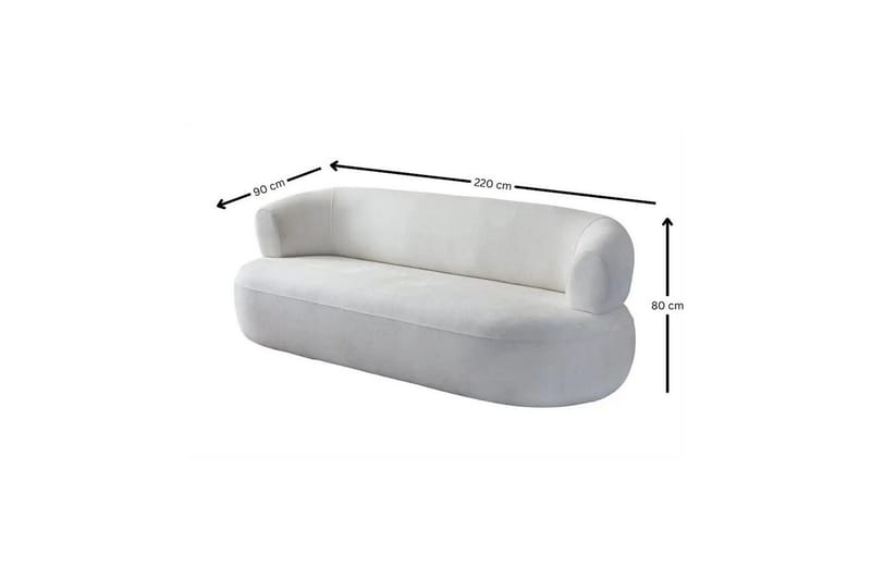 Kollumber Soffa 3-sits - Vit - Möbler - Soffa - 3 sits soffa