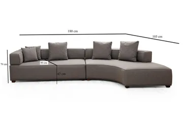 Lasalle Divansoffa 3-sits - Grå - Möbler - Soffa - 3 sits soffa