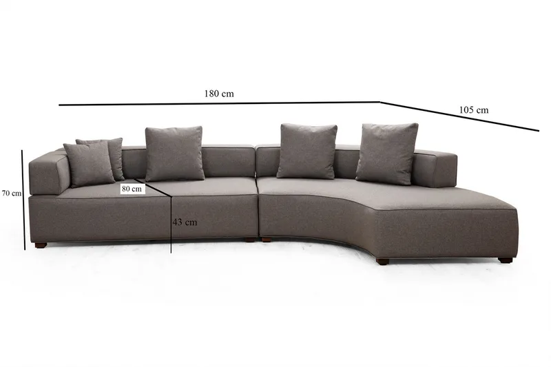Lasalle Divansoffa 3-sits - Grå - Möbler - Soffa - 3 sits soffa