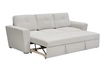 Leia 3-sits Bäddsoffa i tyg - Beige - Möbler - Soffa - Bäddsoffa - 3 sits bäddsoffa