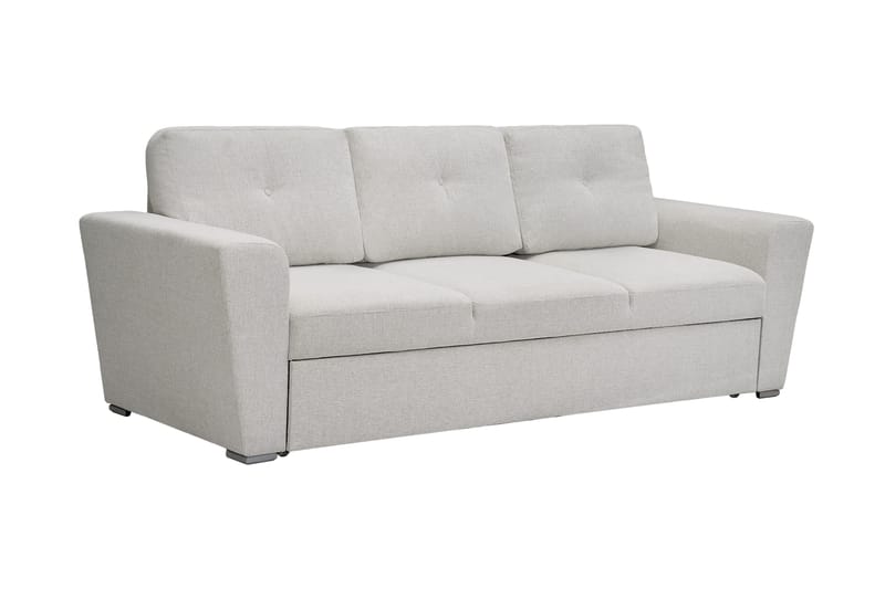 Leia 3-sits Bäddsoffa i tyg - Beige - Möbler - Soffa - Bäddsoffa - 3 sits bäddsoffa