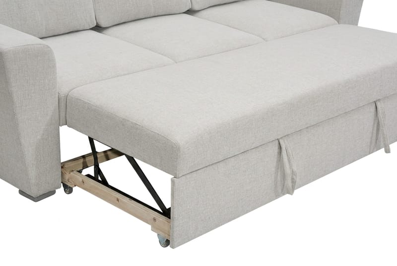Leia 3-sits Bäddsoffa i tyg - Beige - Möbler - Soffa - Bäddsoffa - 3 sits bäddsoffa