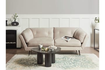Lenvik Soffa 3-sits - Beige/Svart - Möbler - Soffa - Sammetssoffa
