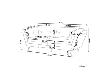 Lenvik Soffa 3-sits - Svart/Vit - Möbler - Soffa - 3 sits soffa