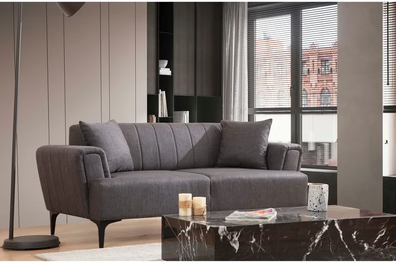 Lilesville 3-sits Soffa - Mörkgrå - Möbler - Soffa - 2 sits soffa