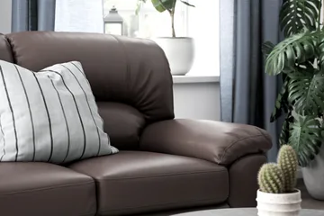 Lindby 2-sits Soffa Konstläder - Brun - Möbler - Soffa - Skinnsoffa