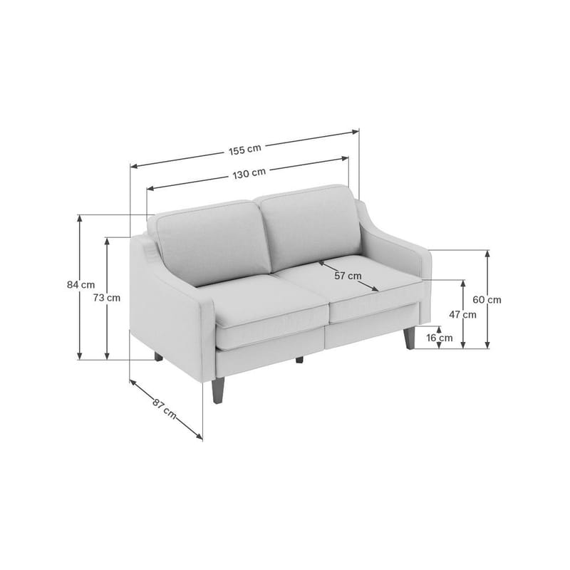Lorvas 2-sits Soffa - Mörkblå - Möbler - Soffa - Sammetssoffa