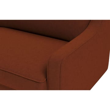 Lorvas 3-sits Djup Soffa med Svängda Armstöd i Tyg - Röd - Möbler - Soffa - Sammetssoffa