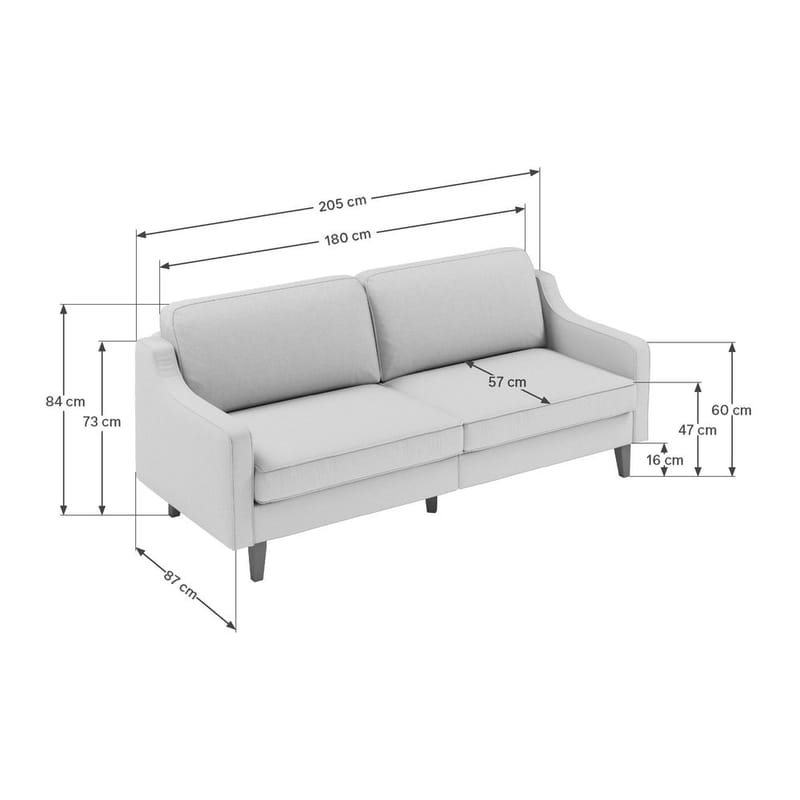 Lorvas 3-sits Soffa - Mörkblå - Möbler - Soffa - 3 sits soffa