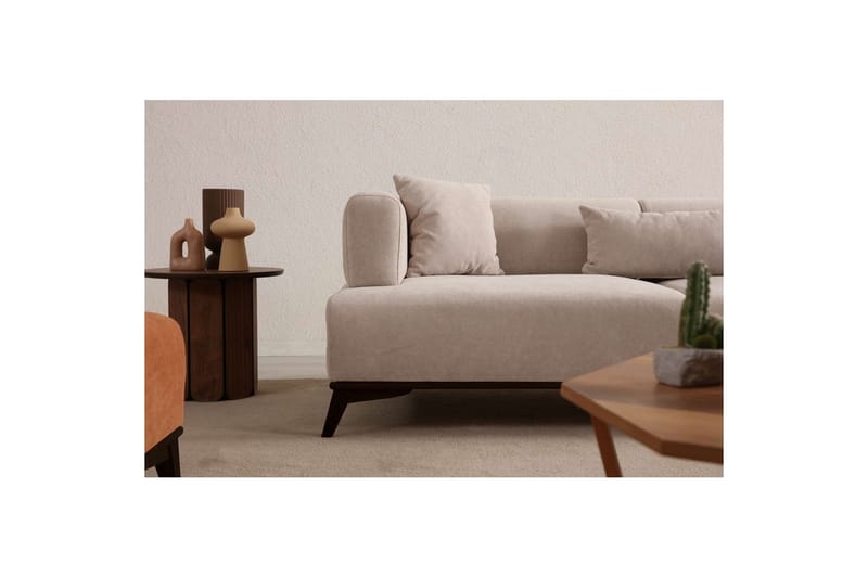Malkiat Soffa 3-sits - Beige/Svart - Möbler - Soffa - 3 sits soffa