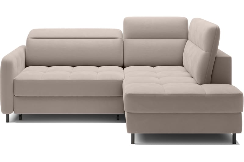 Masuo Bäddsoffa med Schäslong 3-sits - Beige - Möbler - Soffa - Sammetssoffa