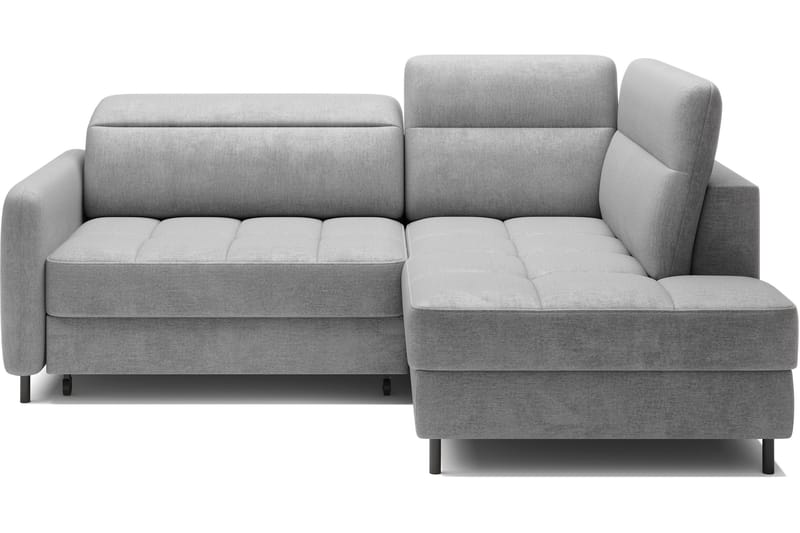 Masuo Bäddsoffa med Schäslong 3-sits - Grå - Möbler - Soffa - Sammetssoffa