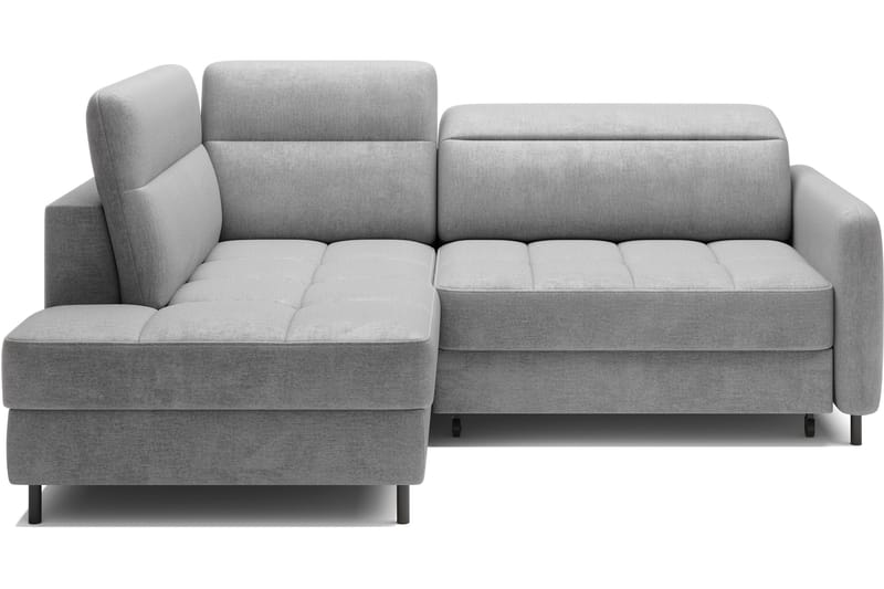 Masuo Bäddsoffa med Schäslong 3-sits - Grå - Möbler - Soffa - Sammetssoffa