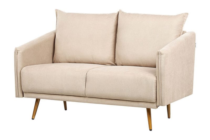 Maurana Soffa 2-sits - Beige/Guld - Möbler - Soffa - Sammetssoffa