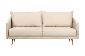 Maurana Soffa 3-sits - Beige/Guld - Möbler - Soffa - Sammetssoffa