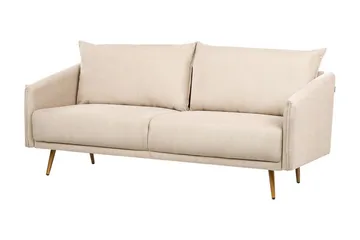 Maurana Soffa 3-sits - Beige/Guld - Möbler - Soffa - Sammetssoffa