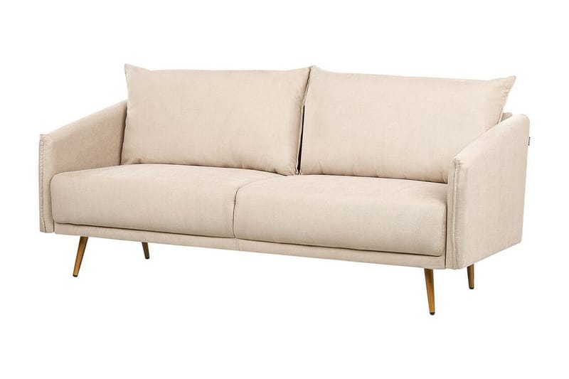 Maurana Soffa 3-sits - Beige/Guld - Möbler - Soffa - Sammetssoffa