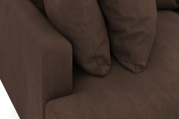 Menard 3-sits Djup Manchestersoffa - Brun - Möbler - Soffa - 3 sits soffa