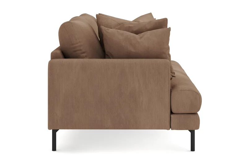 Menard 3-sits Djup Manchestersoffa - Brun - Möbler - Soffa - 3 sits soffa