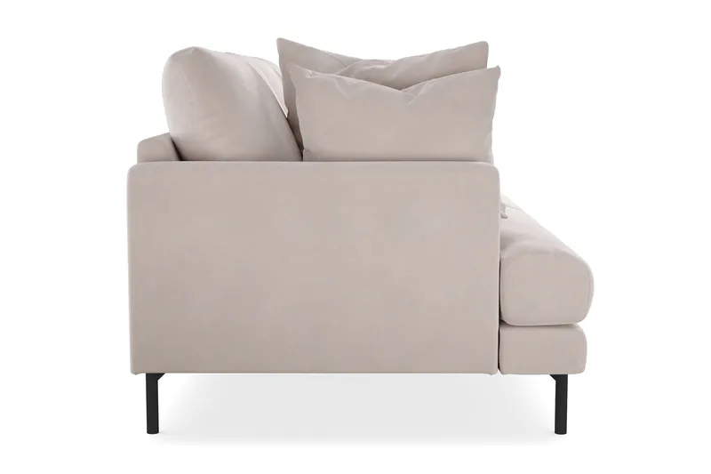 Menard 3-sits Djup Sammetssoffa 205 cm bred - Beige - Möbler - Soffa - Sammetssoffa