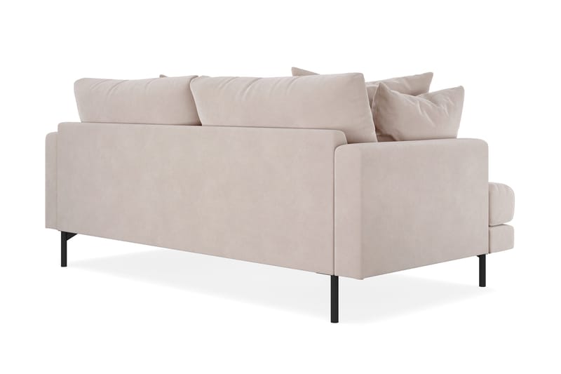 Menard 3-sits Djup Sammetssoffa 205 cm bred - Beige - Möbler - Soffa - Sammetssoffa
