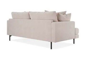 Menard 3-sits Djup Sammetssoffa 205 cm bred - Beige - Möbler - Soffa - Sammetssoffa