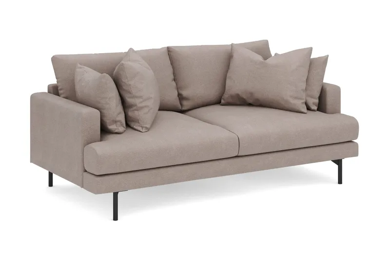 Menard 3-sits Djup Tygsoffa - Brun - Möbler - Soffa - 3 sits soffa