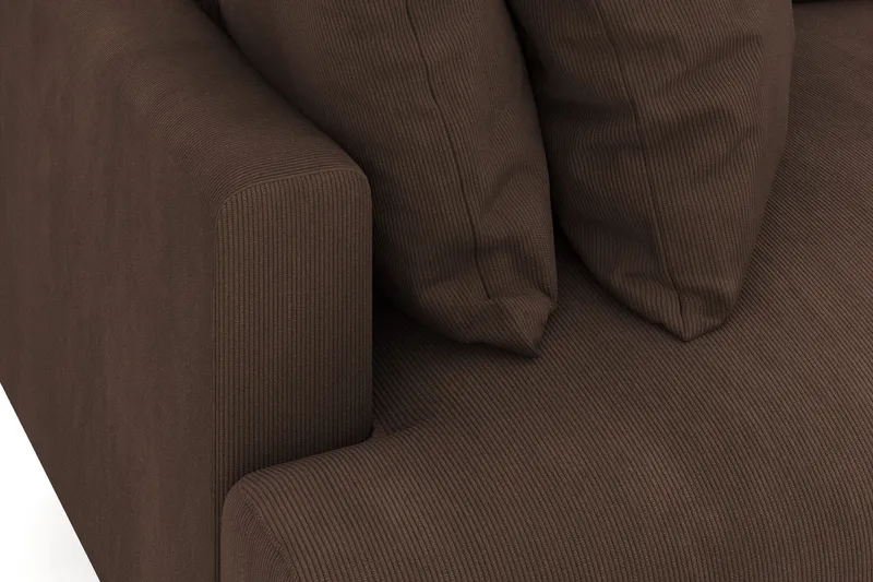 Menard 4-sits Djup Manchestersoffa - Brun - Möbler - Soffa - 4 sits soffa