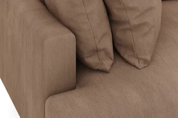 Menard 4-sits Djup Manchestersoffa - Brun - Möbler - Soffa - 4 sits soffa