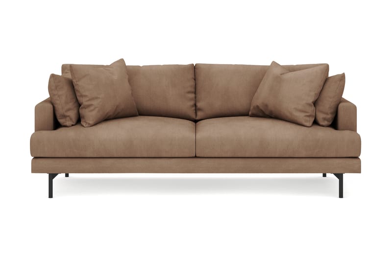 Menard 4-sits Djup Manchestersoffa - Brun - Möbler - Soffa - 4 sits soffa