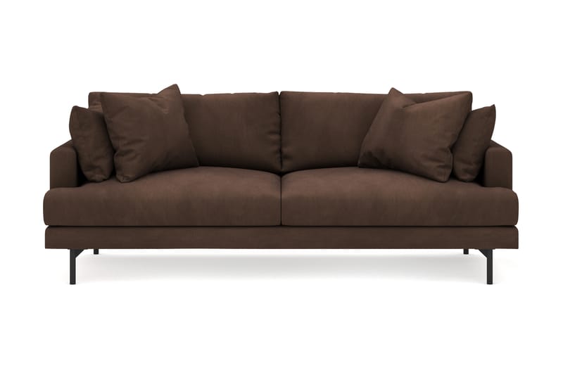 Menard 4-sits Djup Manchestersoffa - Brun - Möbler - Soffa - 4 sits soffa