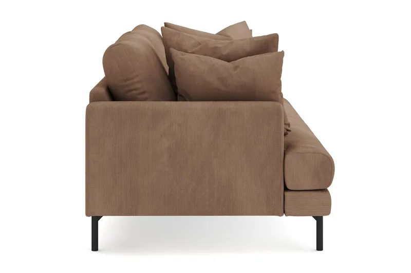 Menard 4-sits Djup Manchestersoffa - Brun - Möbler - Soffa - 4 sits soffa