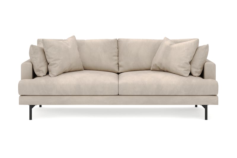 Menard 4-sits Djup Manchestersoffa - Grå - Möbler - Soffa - 4 sits soffa