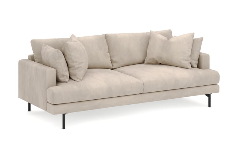 Menard 4-sits Djup Manchestersoffa - Grå - Möbler - Soffa - 4 sits soffa