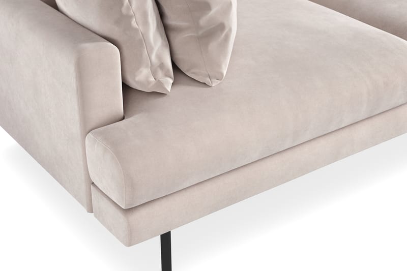 Menard 4-sits Djup Sammetssoffa - Beige - Möbler - Soffa - 4 sits soffa