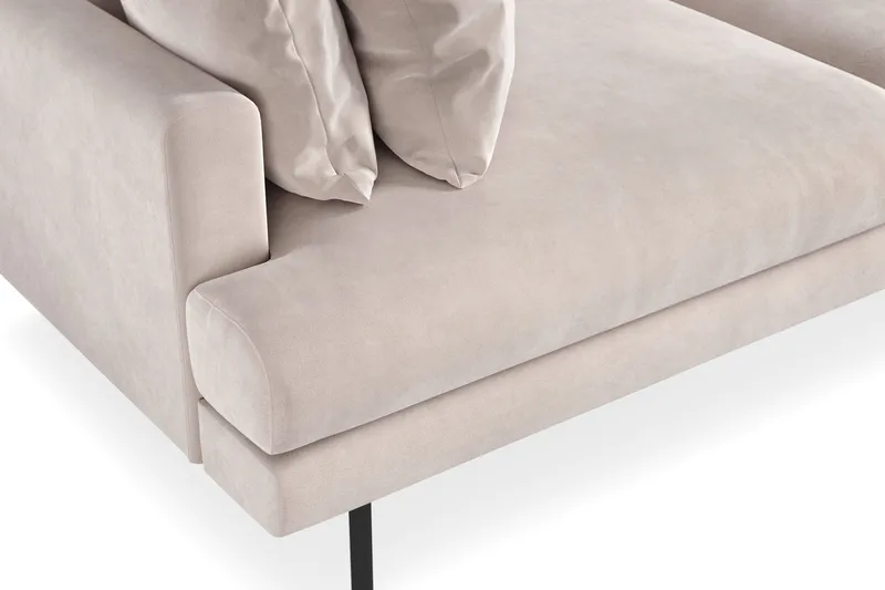 Menard 4-sits Djup Sammetssoffa - Beige - Möbler - Soffa - 4 sits soffa