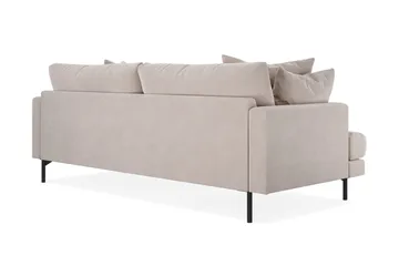 Menard 4-sits Djup Sammetssoffa - Beige - Möbler - Soffa - 4 sits soffa