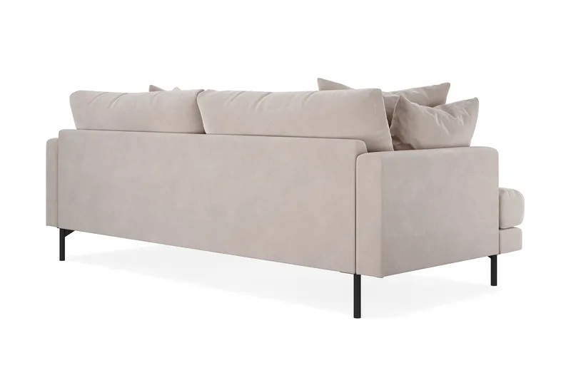 Menard 4-sits Djup Sammetssoffa - Beige - Möbler - Soffa - 4 sits soffa
