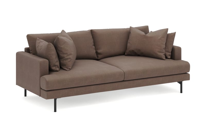 Menard 4-sits Djup Tygsoffa - Brun - Möbler - Soffa - 4 sits soffa