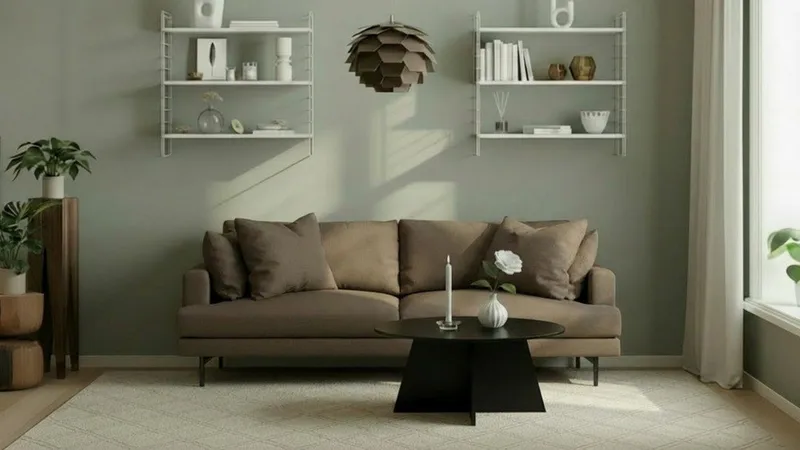 Menard 4-sits Djup Tygsoffa - Brun - Möbler - Soffa - 4 sits soffa