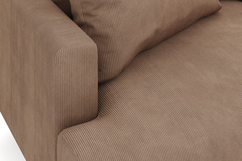 Menard 6-sits Högervänd L-formad Hörnsoffa i Manchester - Brun - Möbler - Soffa - Hörnsoffa